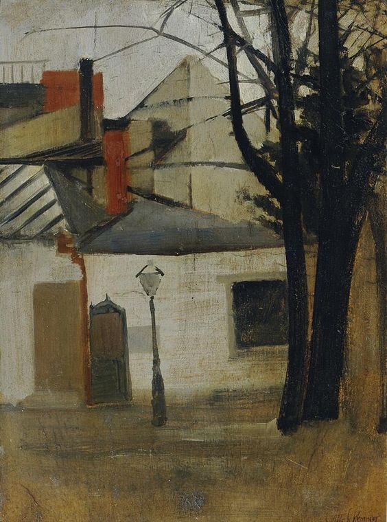 Small Houses near Berlin by Oskar Schlemmer,16x12(A3) Poster