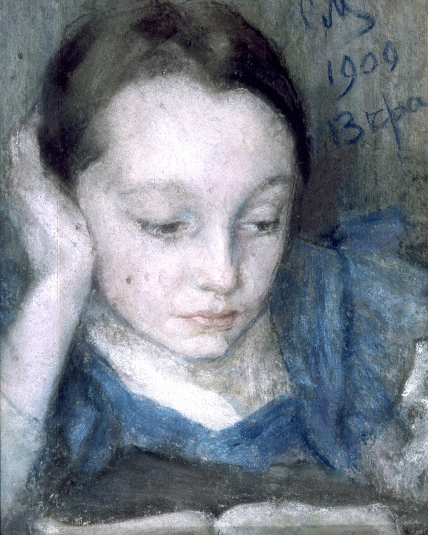 The Artist's Daughter Vera by Sergei Malyutin,A3(16x12")Poster