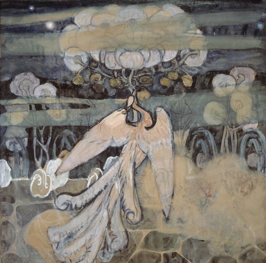 The Firebird, vintage artwork by Elena Polenova, 12x8" (A4) Poster