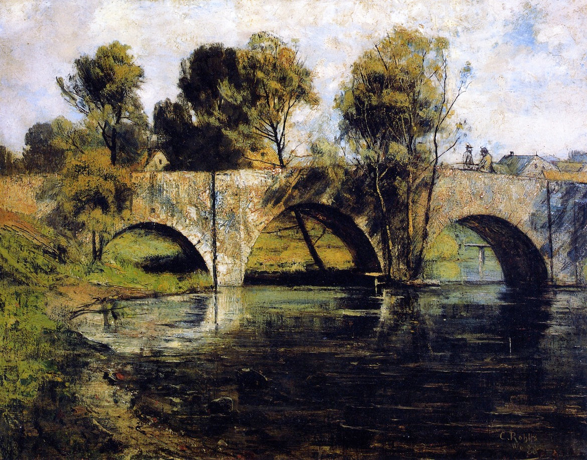 The Ilmbrücke in Upper Weimar, vintage artwork by Christian Rohlfs, 12x8" (A4) Poster