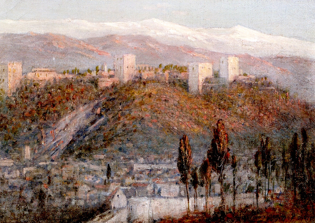 Sundown at the Alhambra, vintage artwork by John Ferguson Weir, 12x8" (A4) Poster