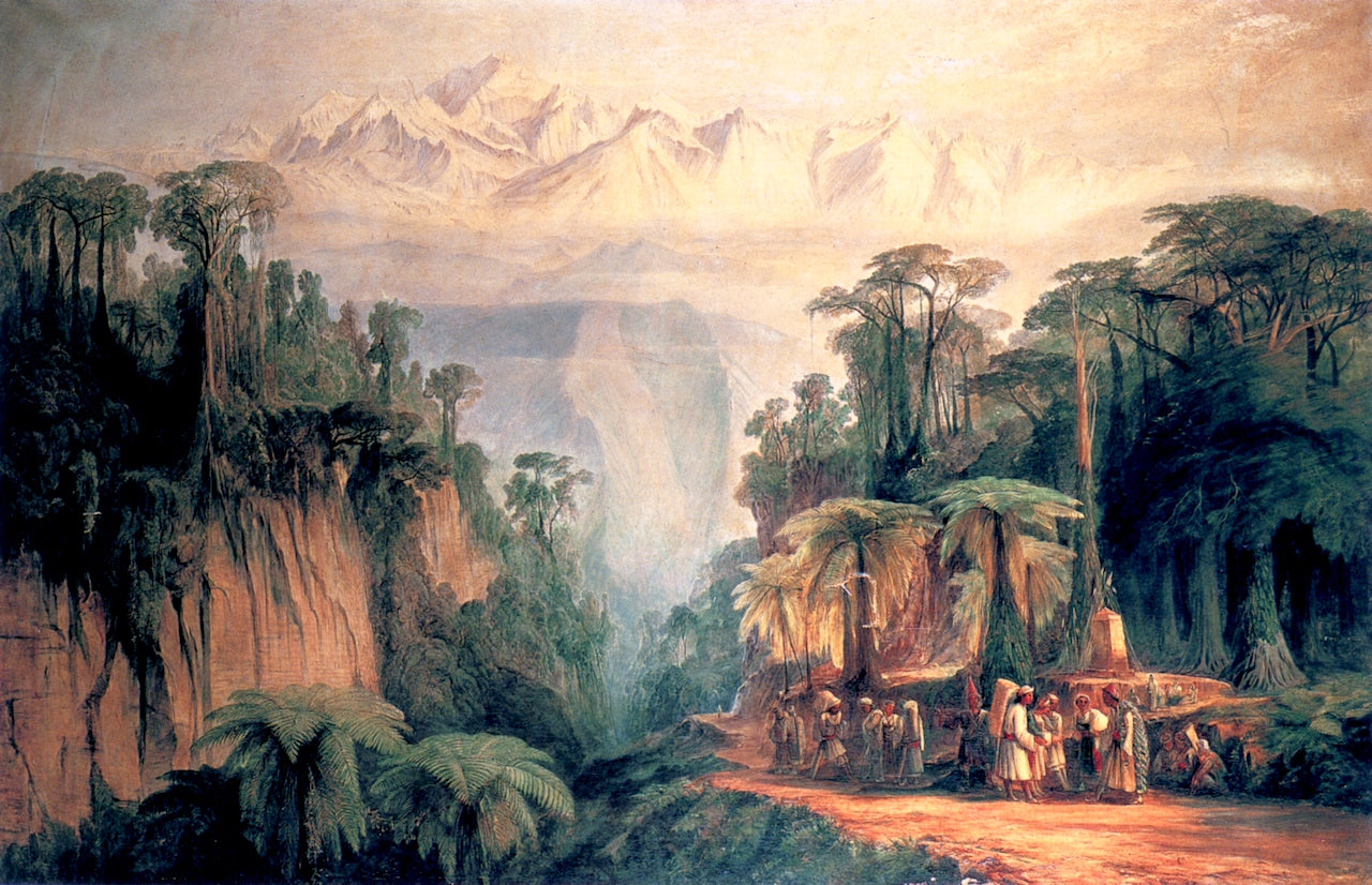 Mount Kangchenjunga, vintage artwork by Edward Lear, A3 (16x12") Poster Print