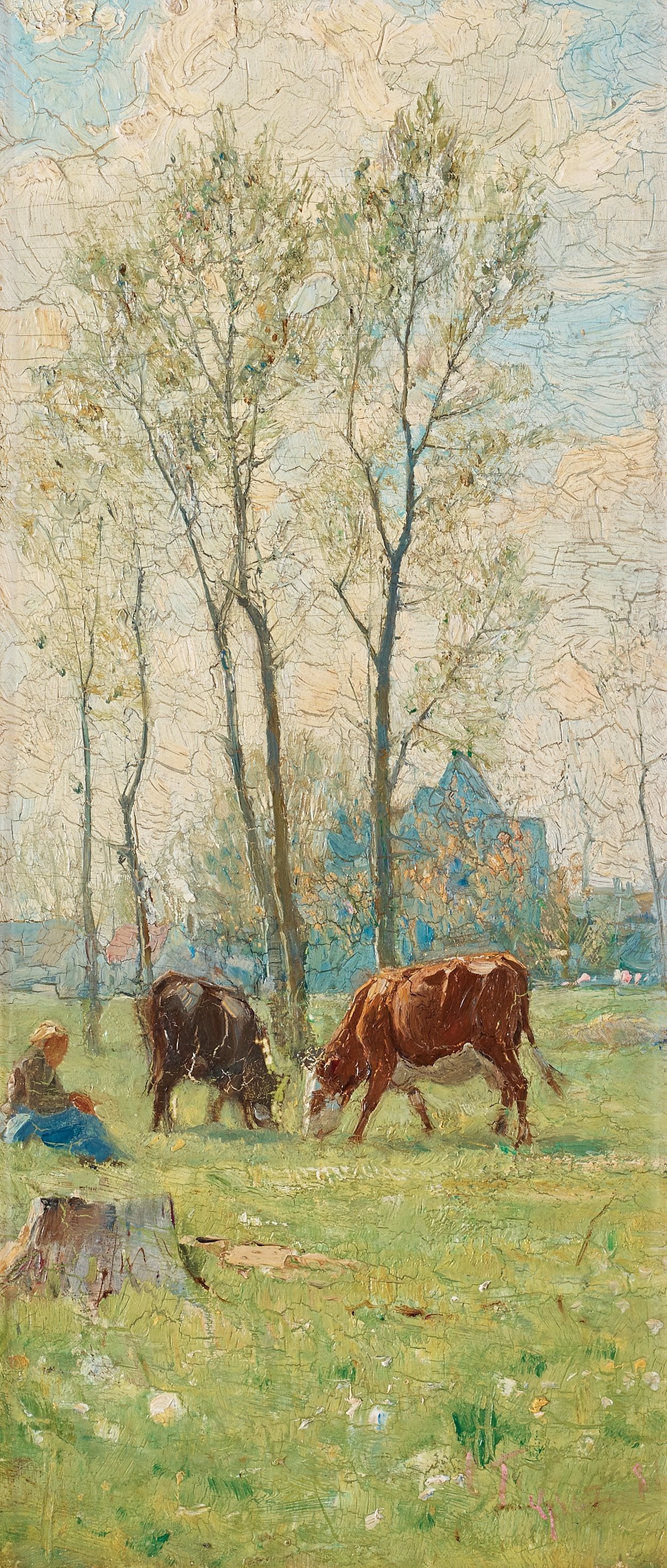 Landscape in Grez by Carl Tragardh,A3(16x12")Poster