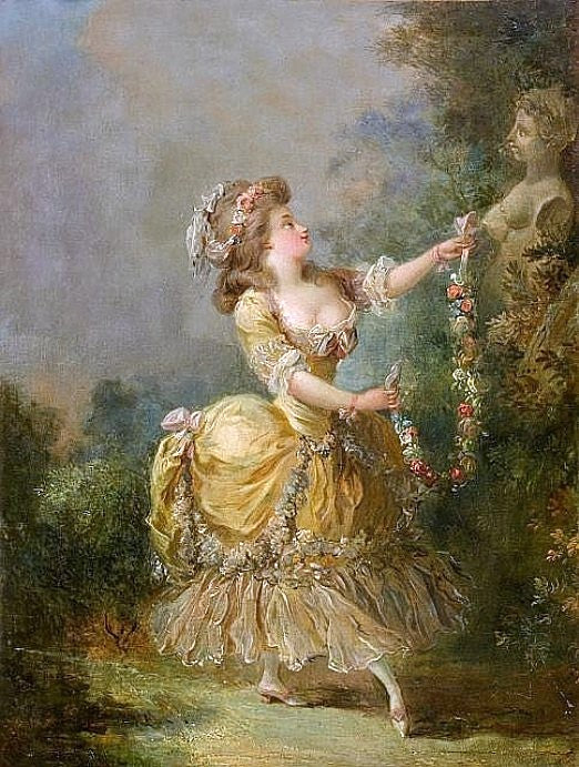 The Tribute to Flore, vintage artwork by Jean-Frederic Schall, 12x8" (A4) Poster