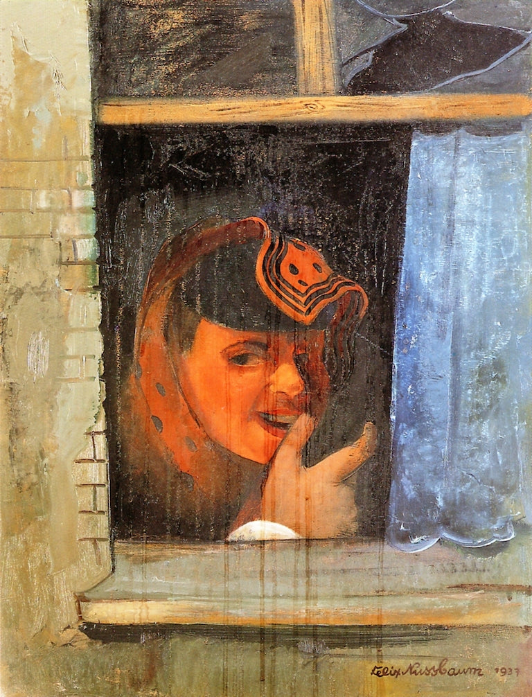 Man behind the Window, vintage artwork by Felix Nussbaum, 12x8" (A4) Poster