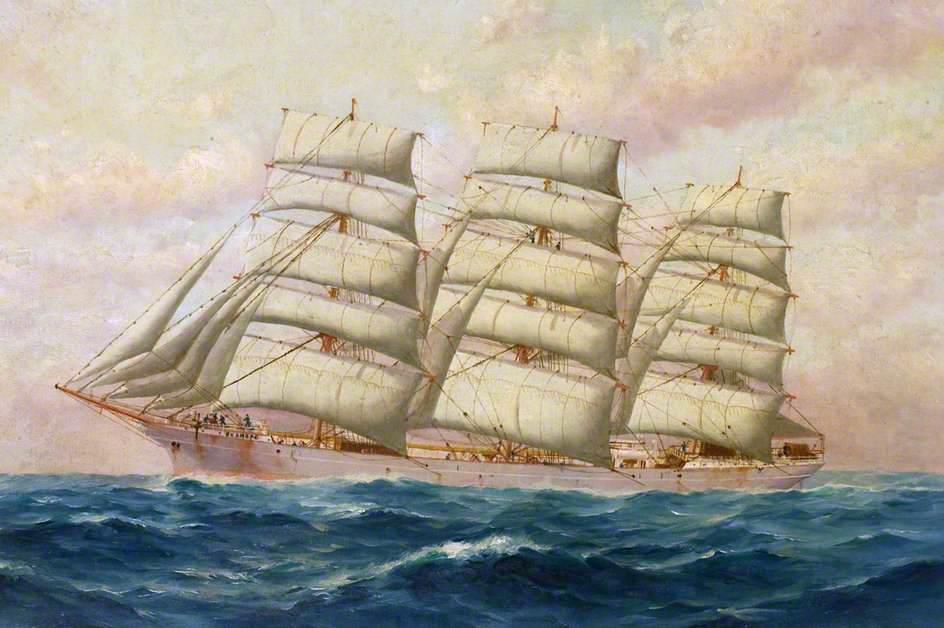 The SS 'Dudhope', vintage artwork by Thomas G. Purvis, 12x8" (A4) Poster