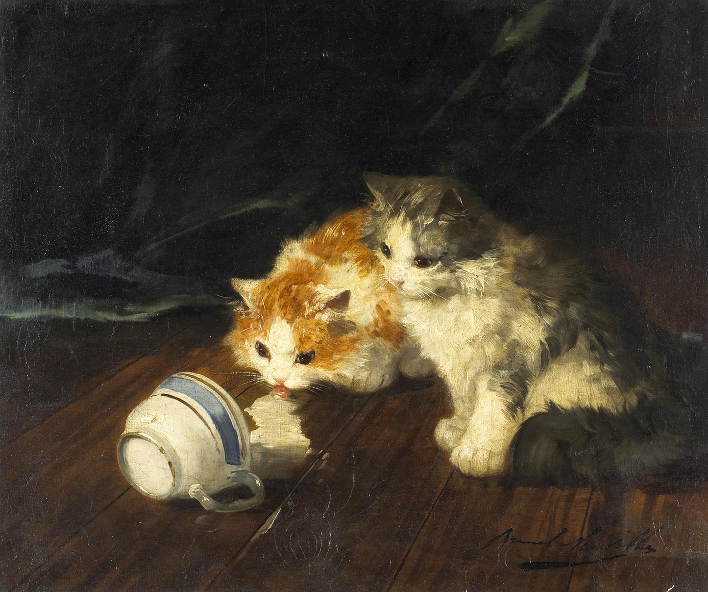spilt milk by Alfred Brunel de Neuville,A3(16x12")Poster