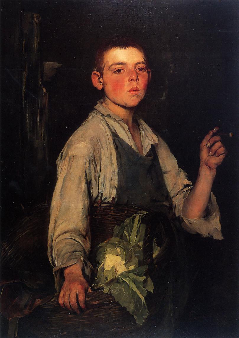 The Cobbler's Apprentice, vintage artwork by Frank Duveneck, 12x8" (A4) Poster