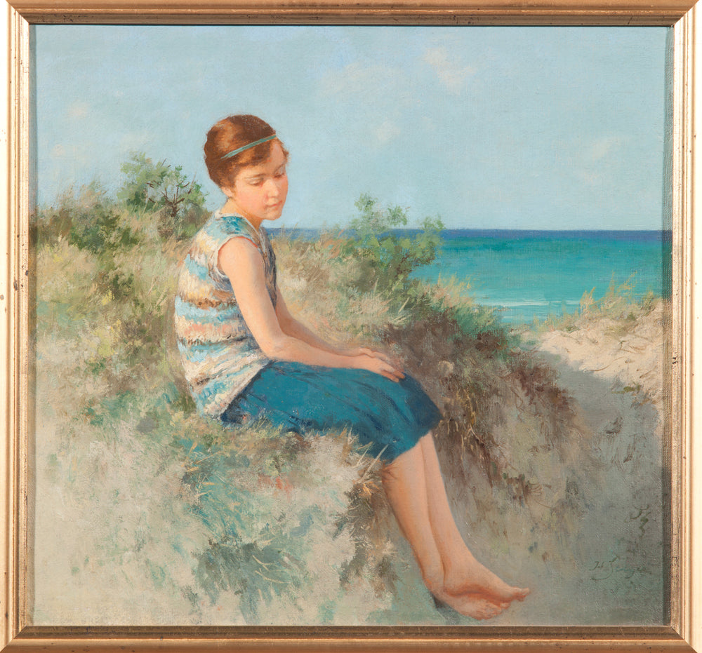 Girl in the Dunes by Hermann Seeger,A3(16x12")Poster