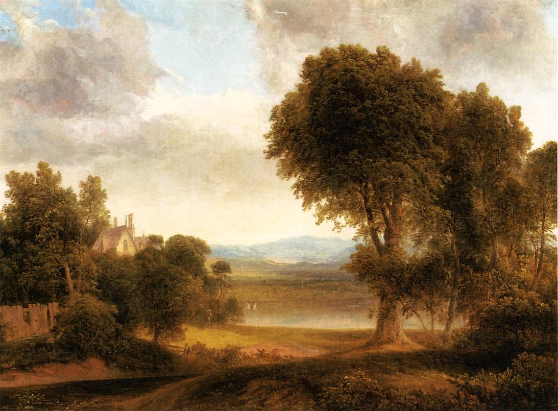 On the River, vintage artwork by Thomas Doughty, A3 (16x12") Poster Print