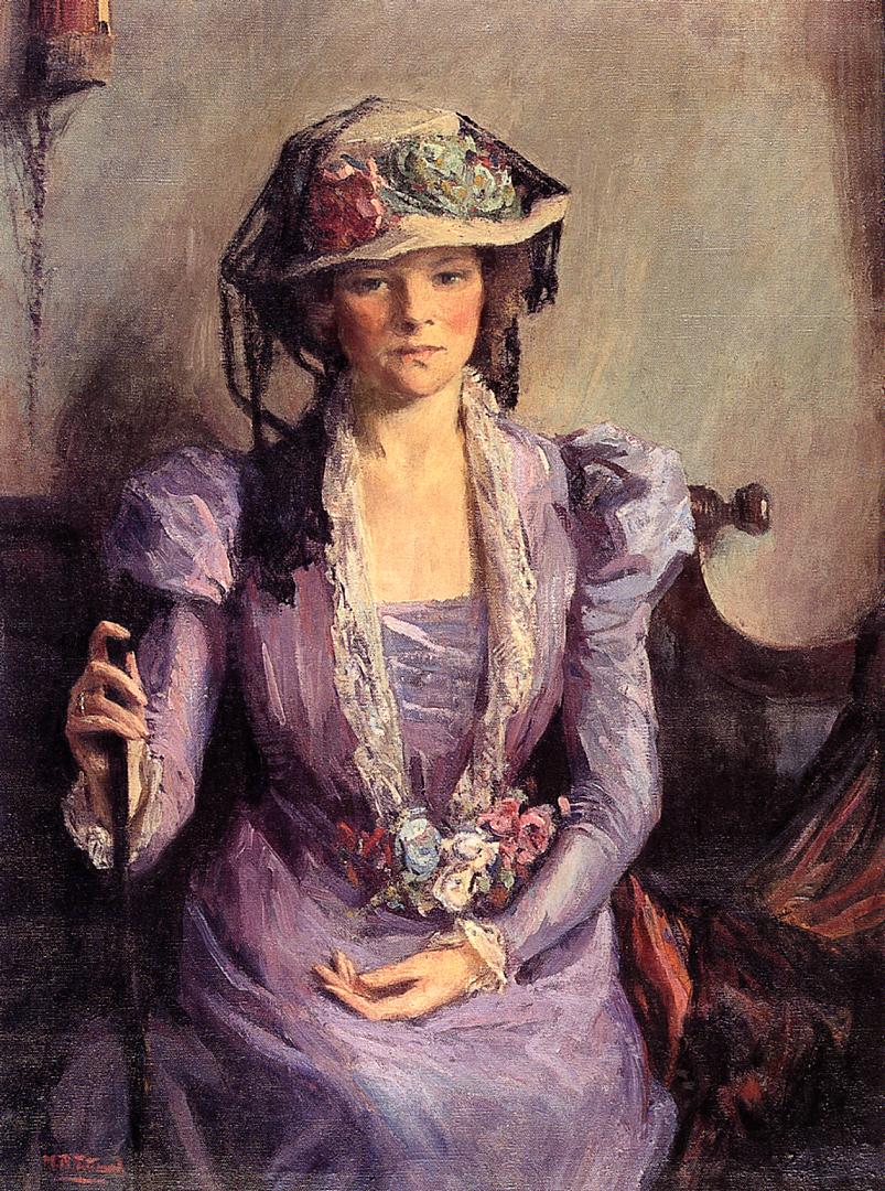 The Lady in Lavender, vintage artwork by Mary Bradish Titcomb, 12x8" (A4) Poster