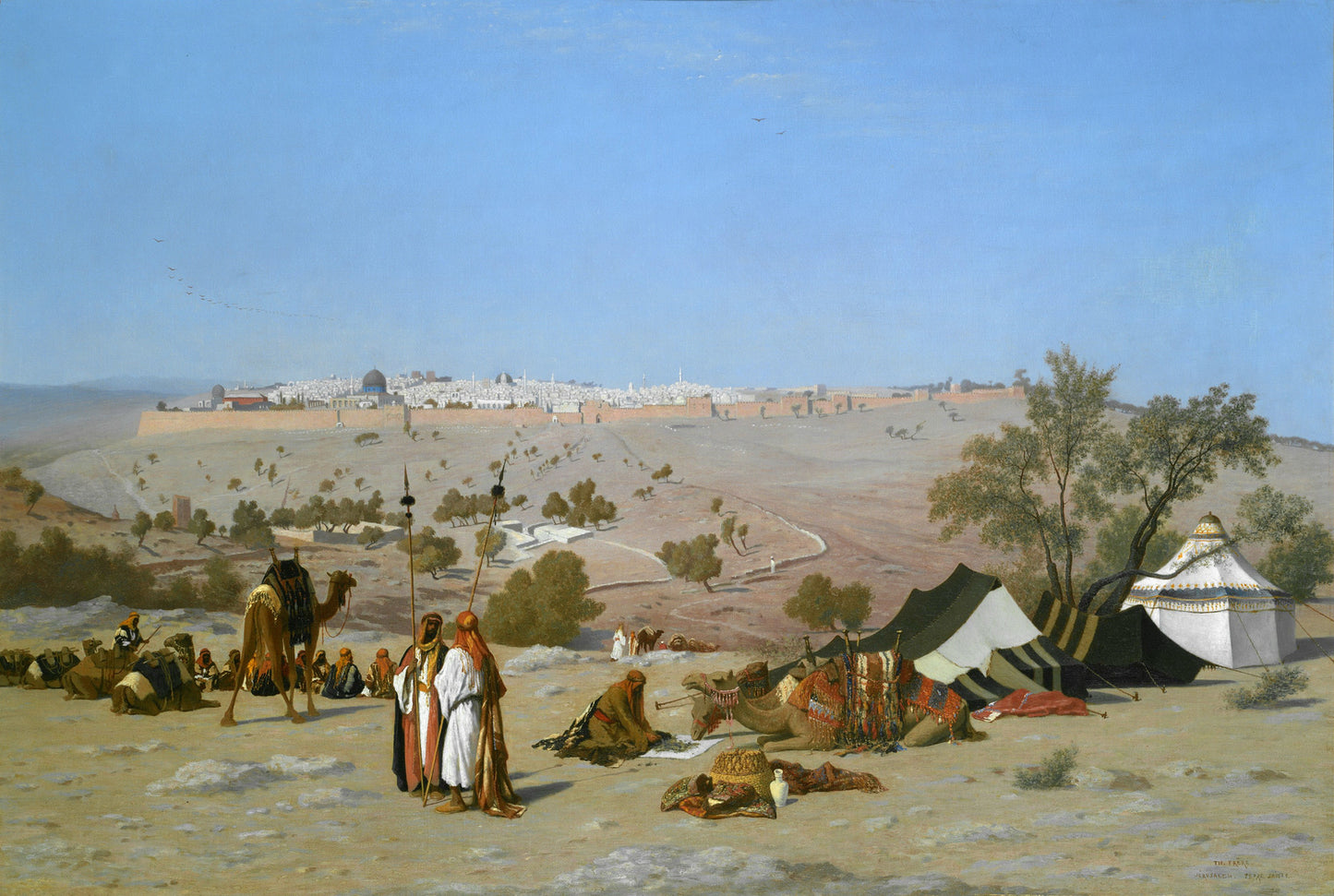 Jerusalem from the Mount of Olives, vintage artwork by Charles Theodore Frère, A3 (16x12") Poster Print