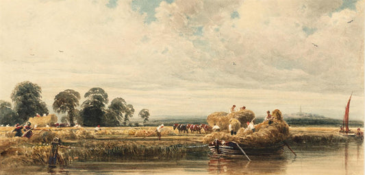 The Trent near Burton, vintage artwork by Peter de Wint, 12x8" (A4) Poster