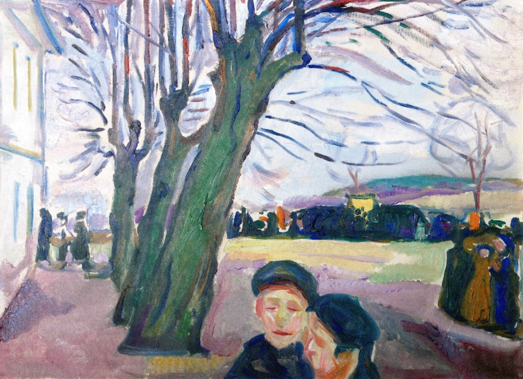 Auction at Grimsrod by Edvard Munch,A3(16x12")Poster