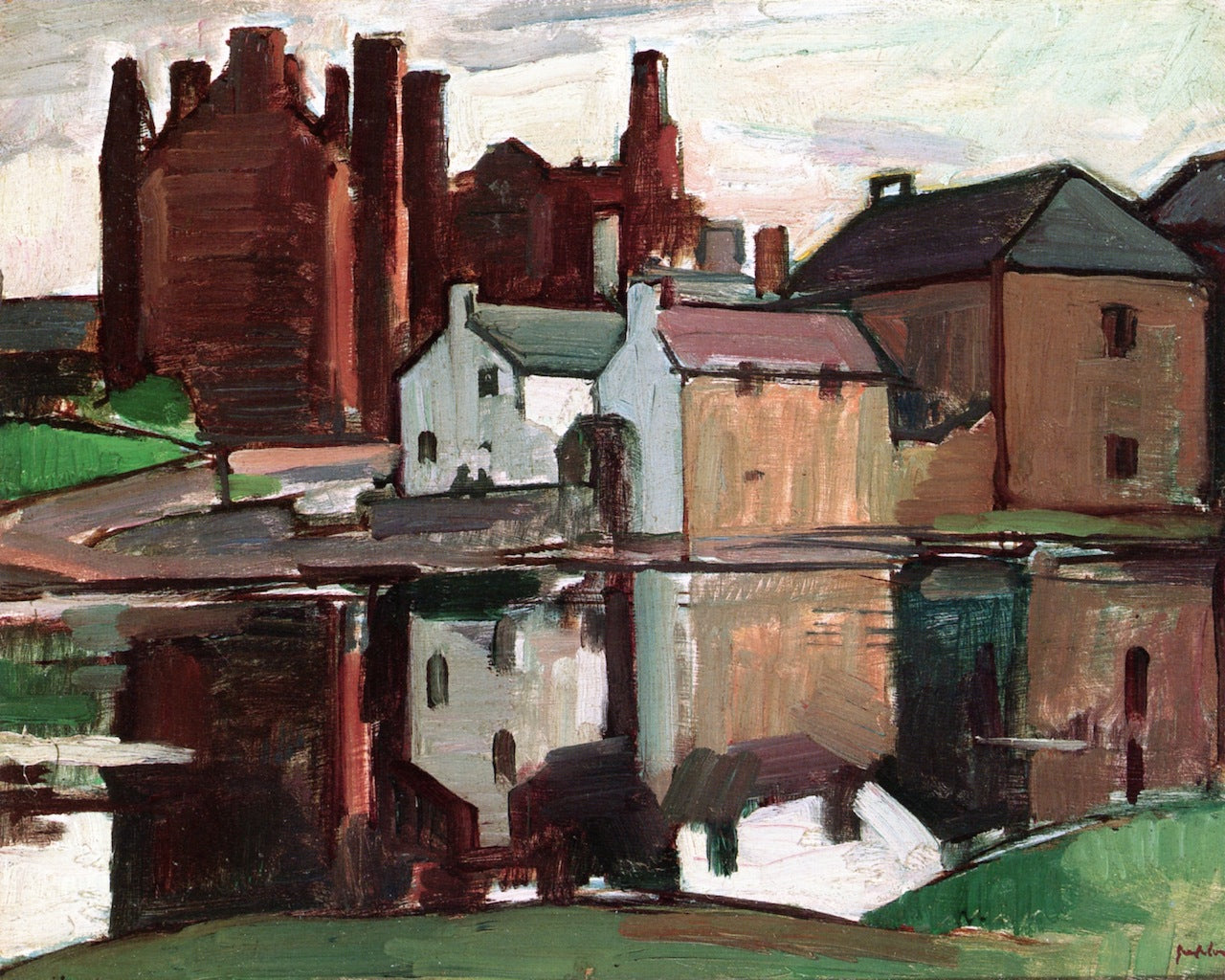 Kirkcudbright Castle, Reflections by Samuel John Peploe,16x12(A3) Poster