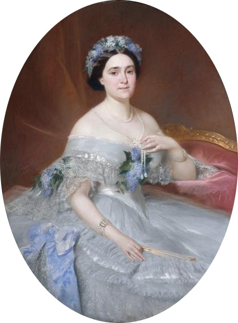 Portrait de la princesse Mathilde Napoleon, vintage artwork by Pierre François Eugène Giraud, A3 (16x12") Poster Print
