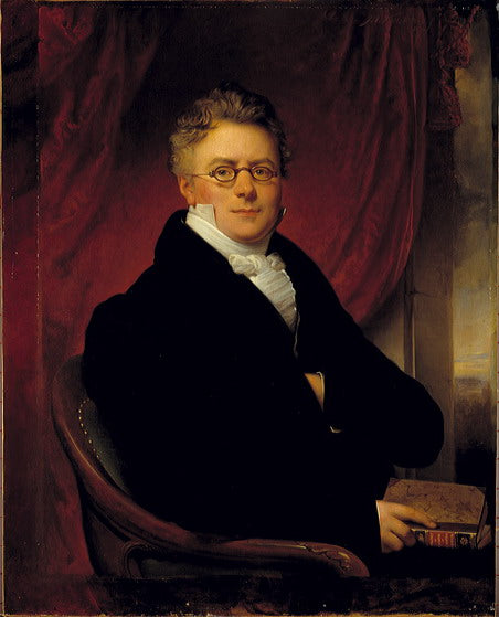 Portrait of Abraham Willet, vintage artwork by Jan Adam Kruseman, A3 (16x12") Poster Print
