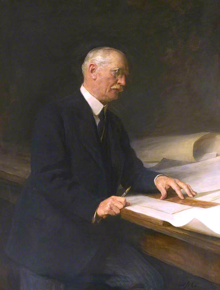 Sir John William Simpson, PRIBA, vintage artwork by Arthur Stockdale Cope, 12x8" (A4) Poster