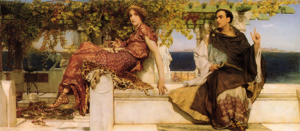 The Conversion of Paula by Saint Jerome, vintage artwork by Sir Lawrence Alma-Tadema, 12x8" (A4) Poster
