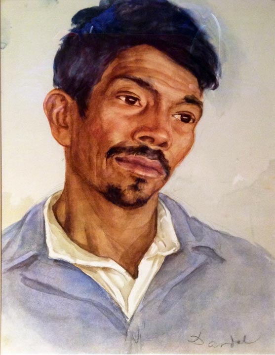 Mexican Man, vintage artwork by Nils Dardel, 12x8" (A4) Poster