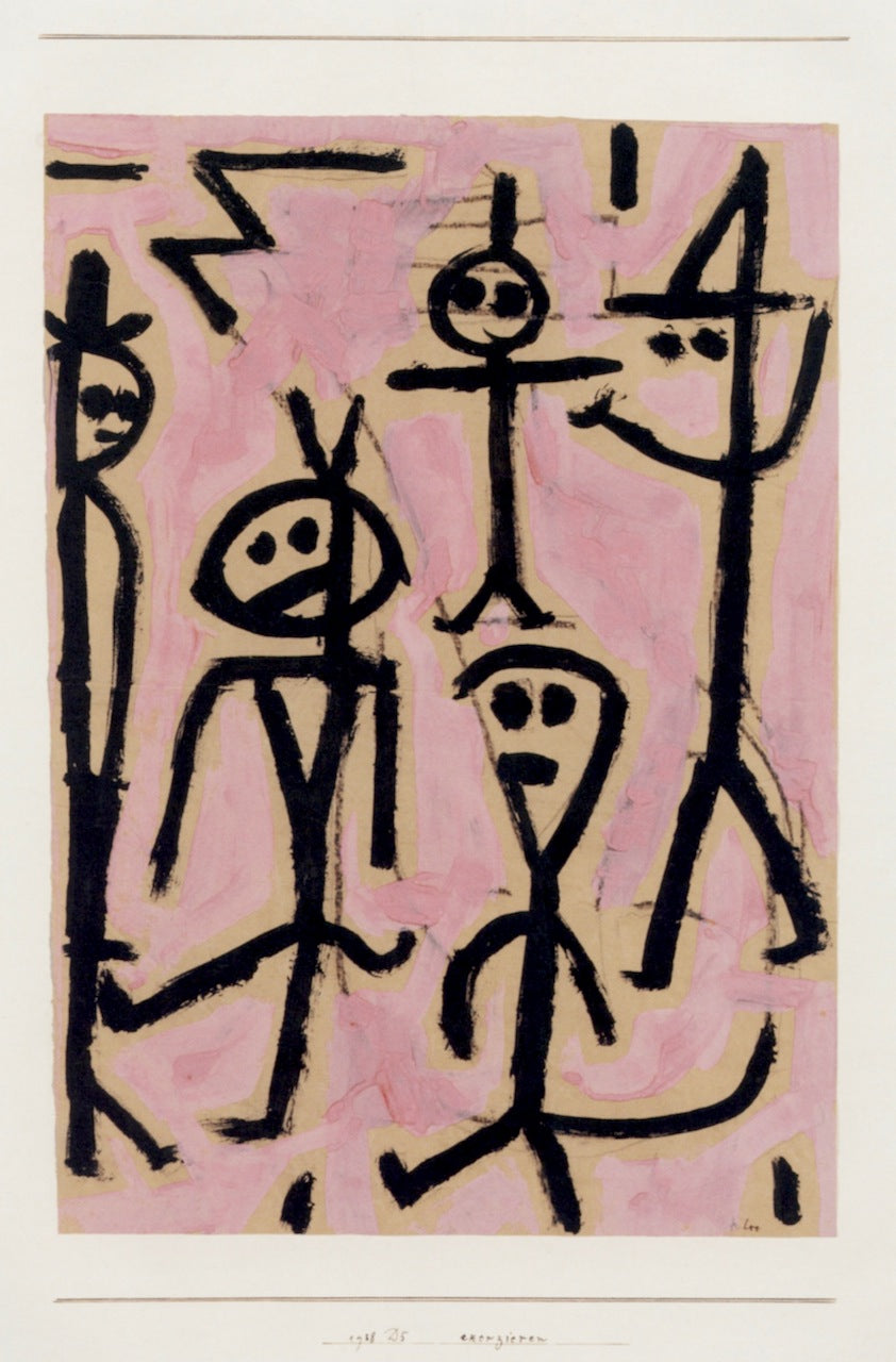 Exercising, vintage artwork by Paul Klee, 12x8" (A4) Poster