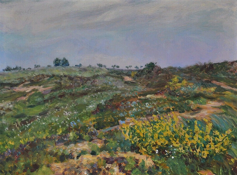 From Štěpánovice at Evening, vintage artwork by František Kaván, 12x8" (A4) Poster