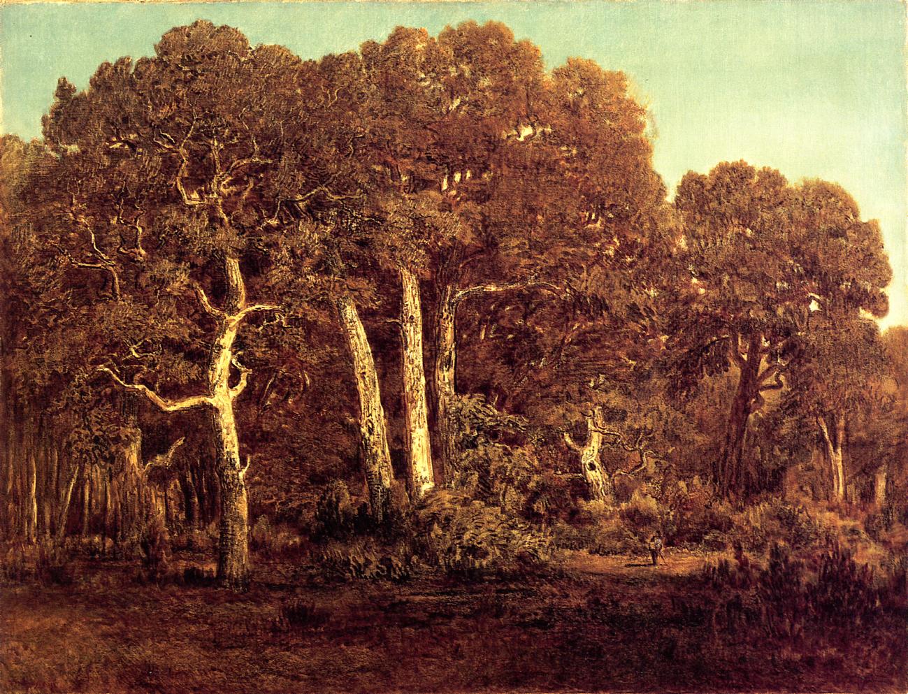 The Great Oaks of the Vieux Bas-Breau, vintage artwork by Theodore Rousseau, A3 (16x12") Poster Print