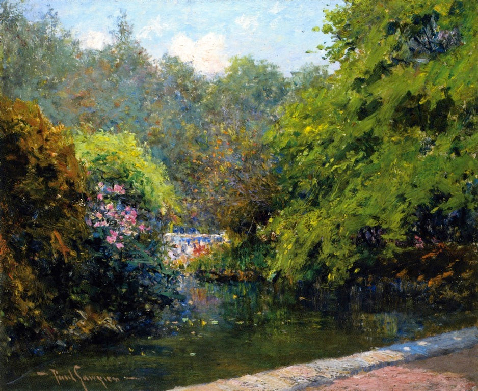 Vale of Cashmere, Prospect Park, Brooklyn, vintage artwork by Paul Sawyier, 12x8" (A4) Poster