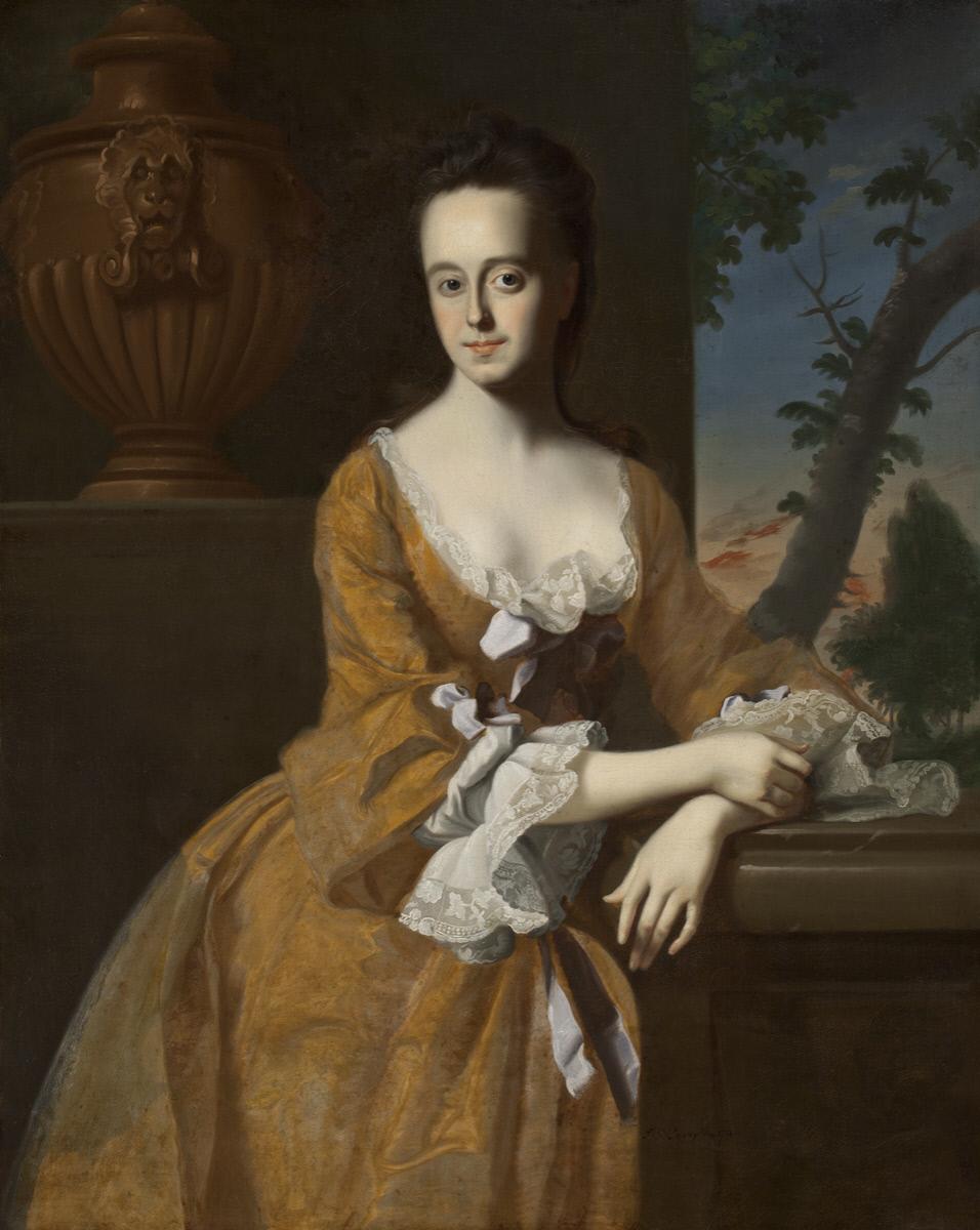 Lucretia Chandler, Mrs. John Murray, vintage artwork by John Singleton Copley, 12x8" (A4) Poster