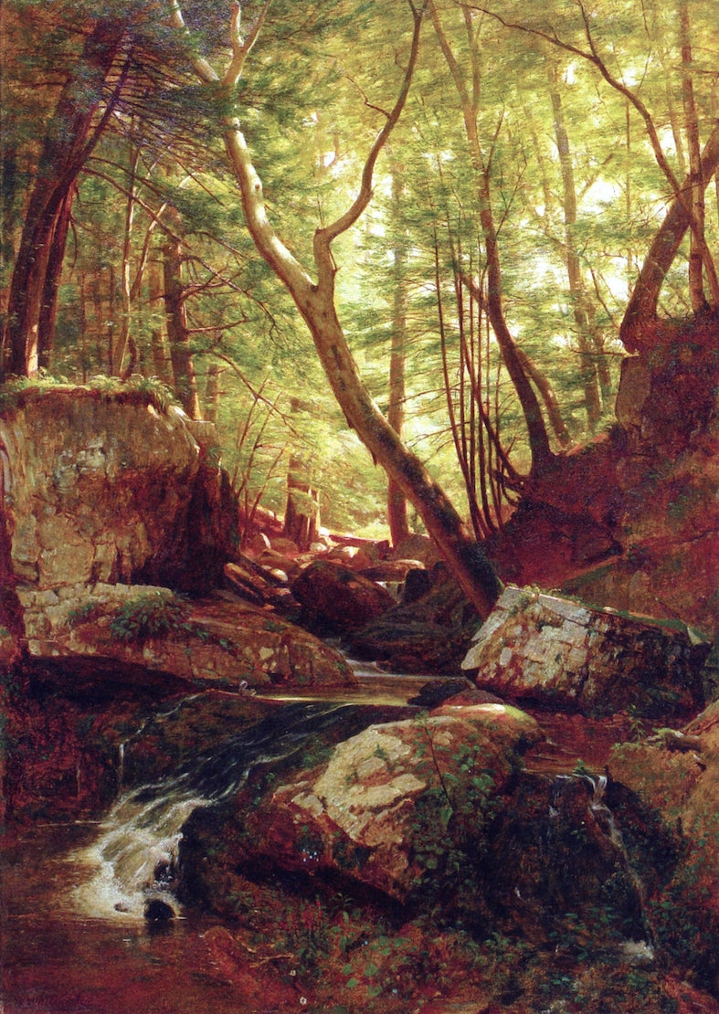 Kaatskill Creek, vintage artwork by Thomas Worthington Whittredge, 12x8" (A4) Poster