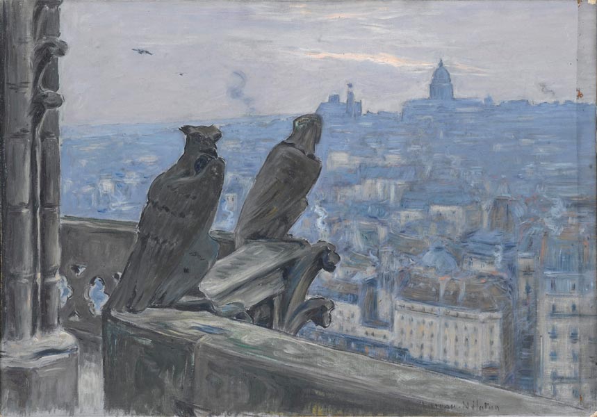 Devils of Notre Dame, Paris by Etienne Moreau-Nelaton,A3(16x12")Poster