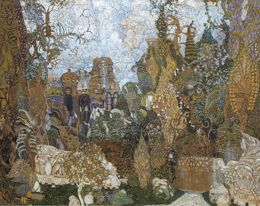 Stage Design for the Ballet 'Firebird' by Alexander Golovin,A3(16x12")Poster