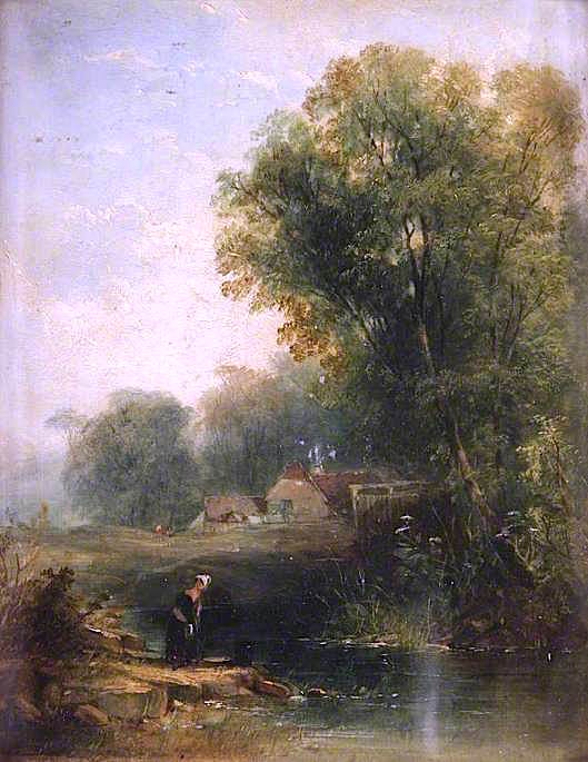 Near Battle, Kent, vintage artwork by Thomas Creswick, A3 (16x12") Poster Print