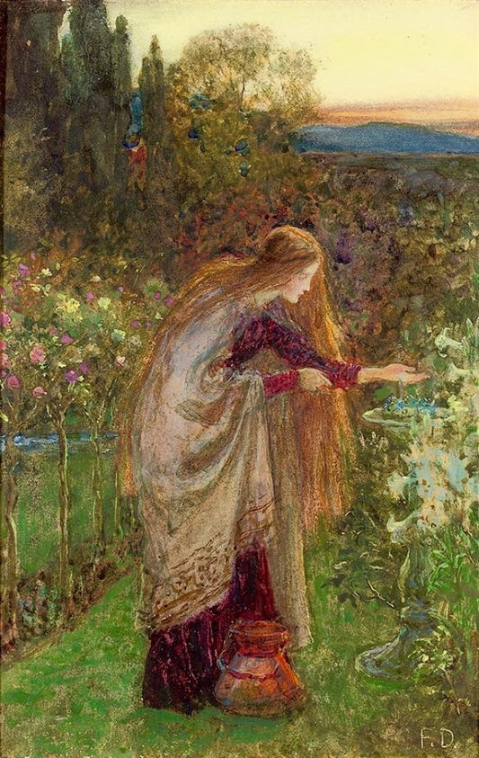 The Sensitive Plant, vintage artwork by Sir Francis Bernard (Frank) Dicksee, 12x8" (A4) Poster