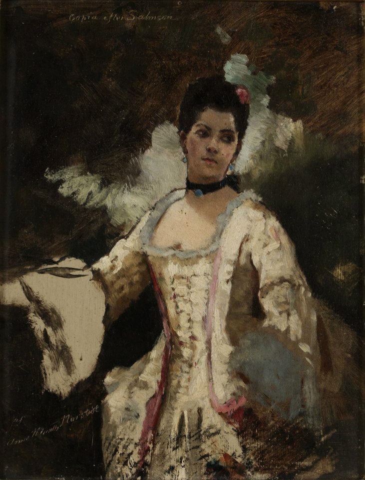 Study of an Elegant Lady by Anna Munthe-Norstedt,A3(16x12")Poster