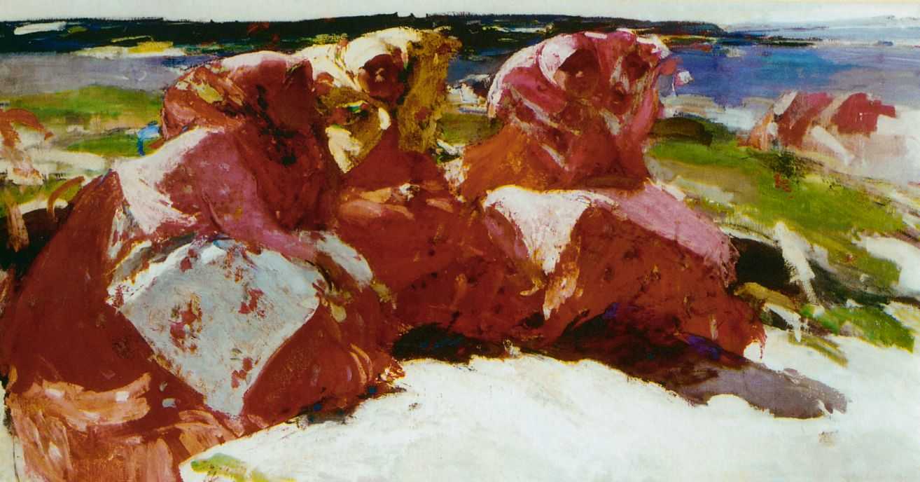 Peasant Girls on the Volga by Abram Efimovich Arkhipov,A3(16x12")Poster