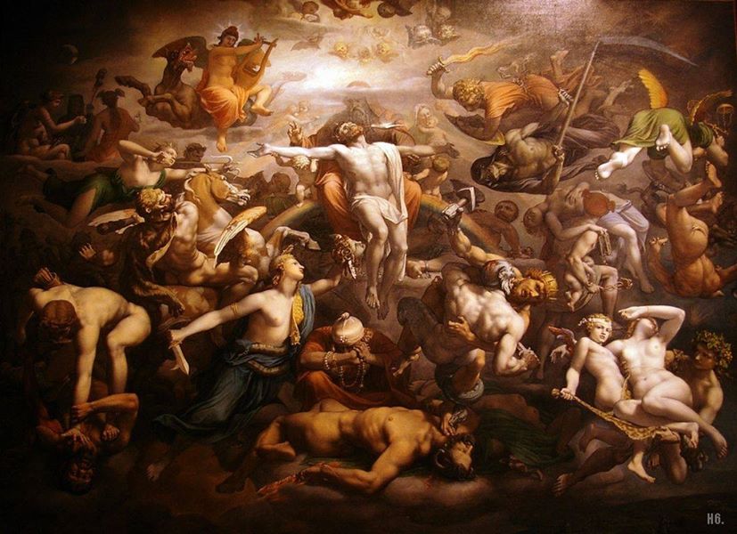 The Divine Tragedy, vintage artwork by Paul Chenavard, A3 (16x12") Poster Print