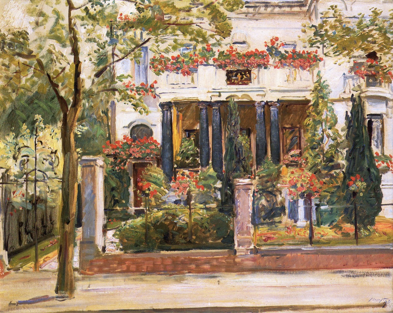 Garden of the Steinbertschen Villa in Berlin by Max Slevogt,A3(16x12")Poster
