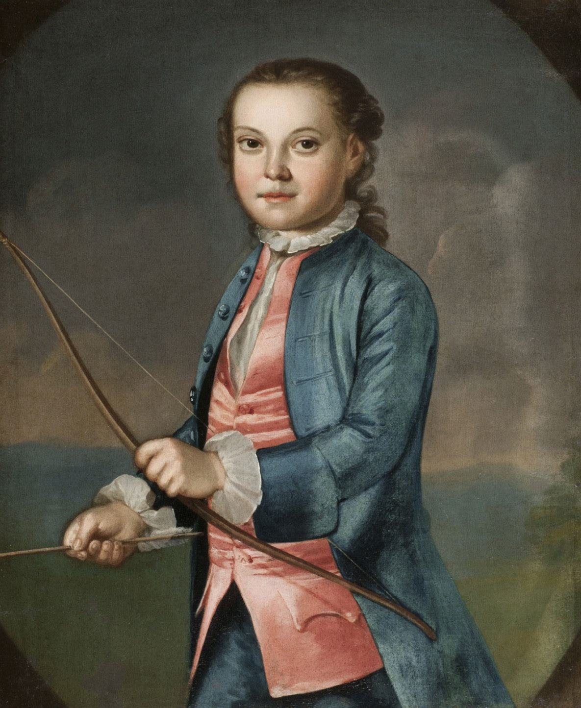 Portrait of Thomas Clay (1753 - 1793), vintage artwork by John Hesselius, 12x8" (A4) Poster