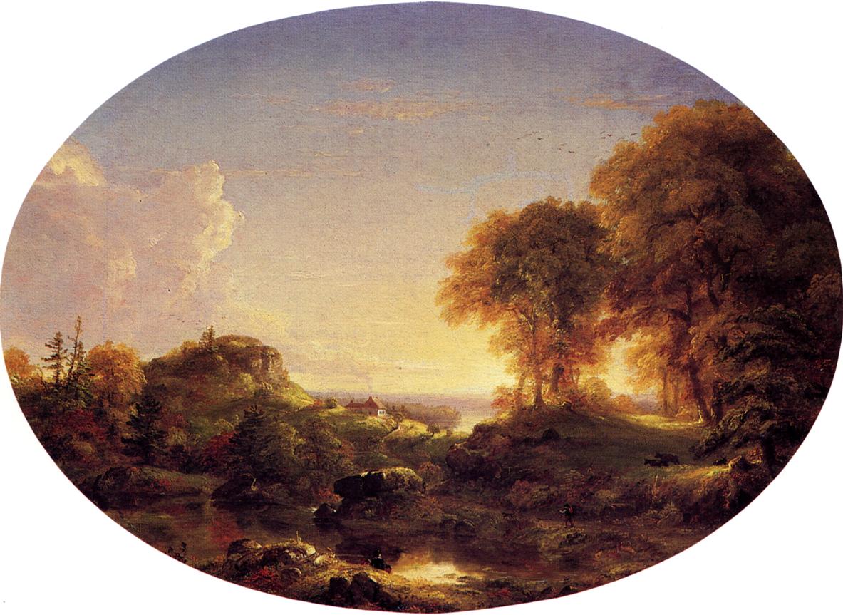 Catskill Landscape, vintage artwork by Thomas Cole, A3 (16x12") Poster Print