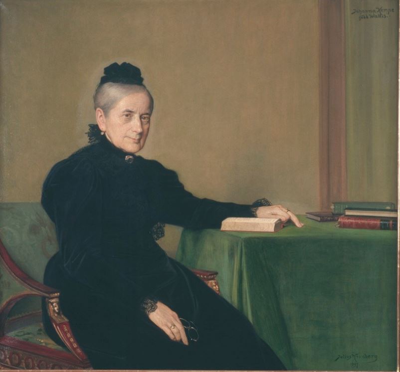 Johanna Kempe, vintage artwork by Julius Johann Ferdinand Kronberg, 12x8" (A4) Poster