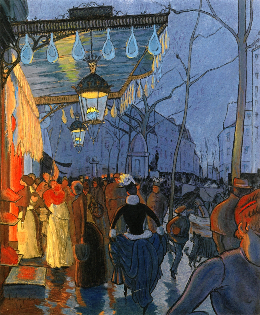 enue de Clichy, le soir, cinq heures by Louis emile Anquetin,A3(16x12")Poster
