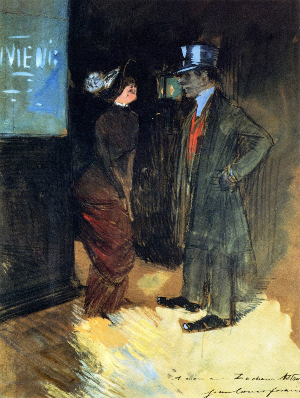 Leaving the Theater, Night-Time Scene by Jean-Louis Forain,A3(16x12")Poster