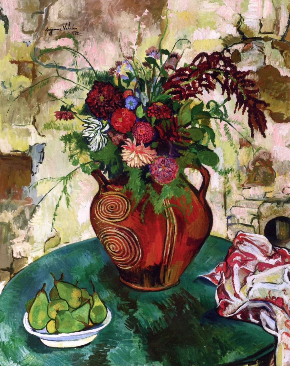 Still LIfe with Flowers and Fruit by Suzanne Valadon,A3(16x12")Poster