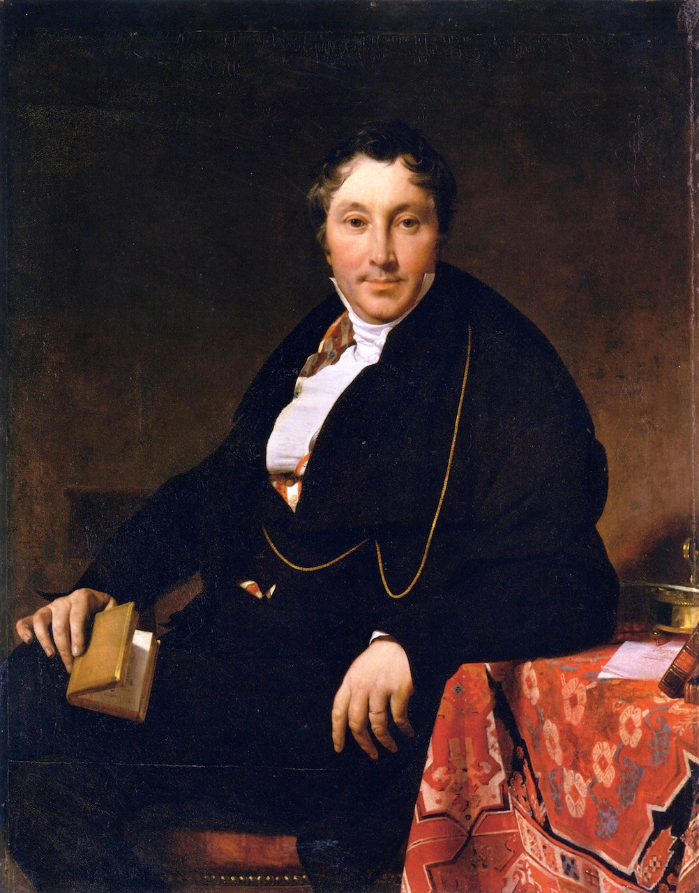 Jacques-Louis Leblanc (1774-1846), vintage artwork by Jean-Auguste-Dominique Ingres, 12x8" (A4) Poster