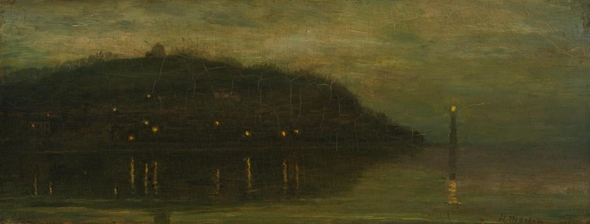 Twilight near Honfleur, vintage artwork by Homer Dodge Martin, 12x8" (A4) Poster