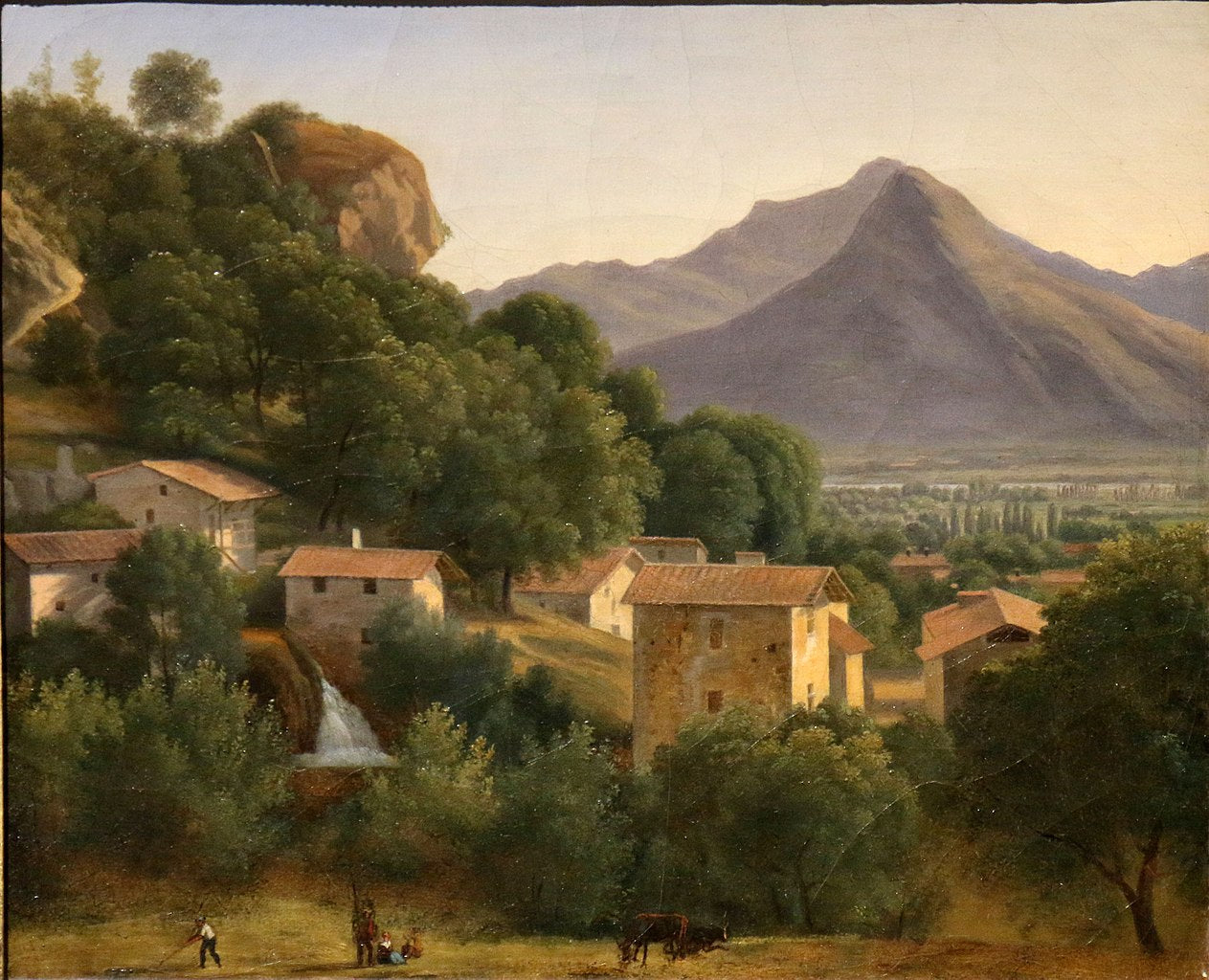 View in the Kingdom of Naples, vintage artwork by Jean-Joseph-Xavier Bidauld, 12x8" (A4) Poster