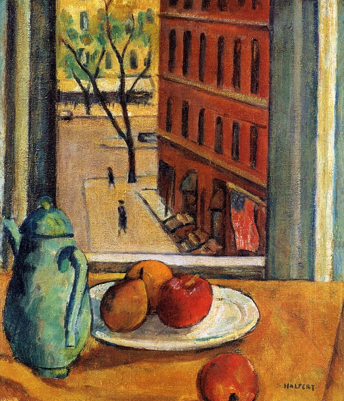 Window, N.Y., vintage artwork by Samuel Halpert, 12x8" (A4) Poster