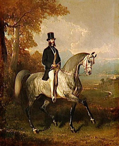 Portrait du Comte Alfred de Montgomery, vintage artwork by Alfred de Dreux, A3 (16x12") Poster Print