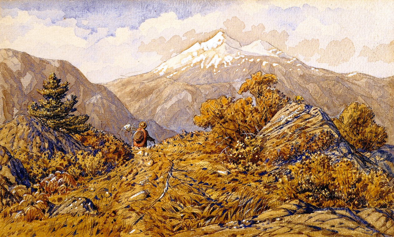 Scene in British Columbia, vintage artwork by William George Richardson Hind, 12x8" (A4) Poster